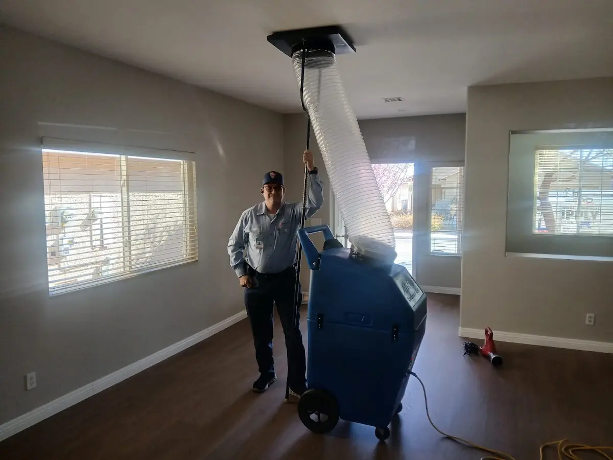 Professional Dryer Vent Cleaning work inside a Broadview home